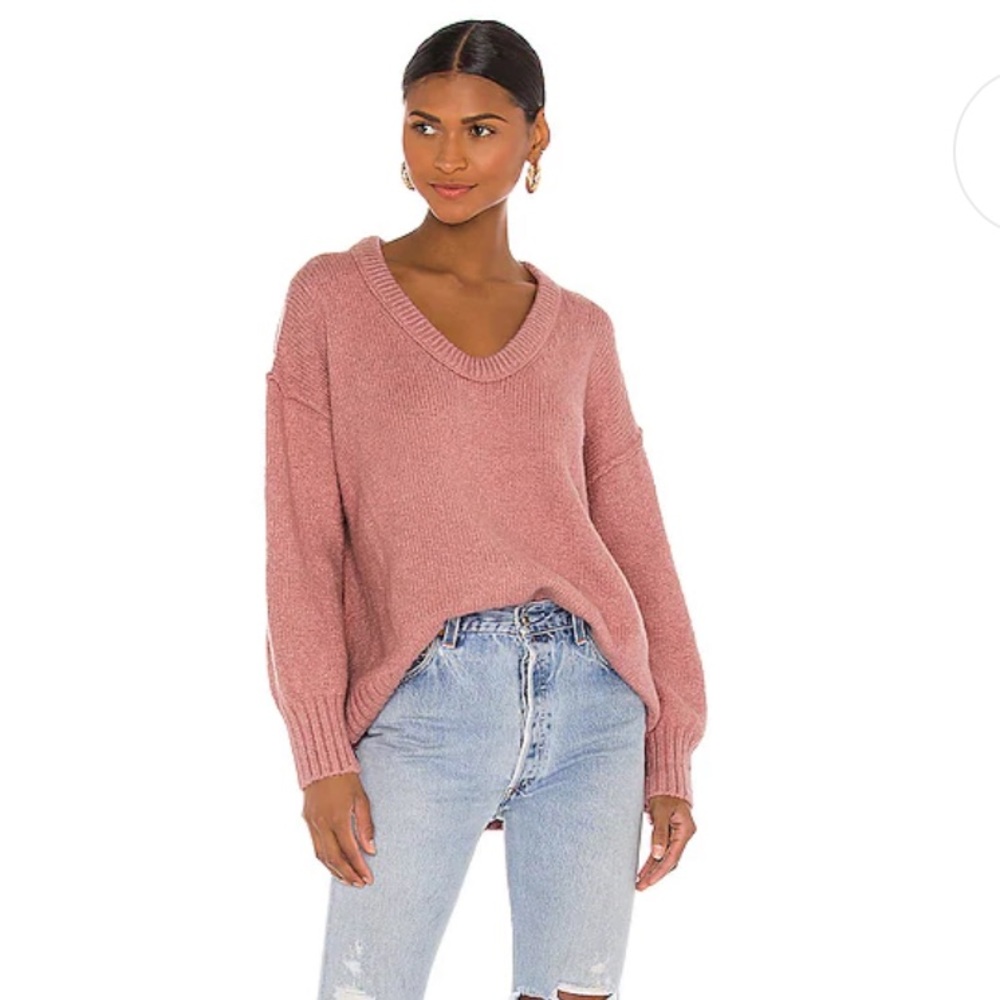 Free People Brookside Sweater Tunic Rose